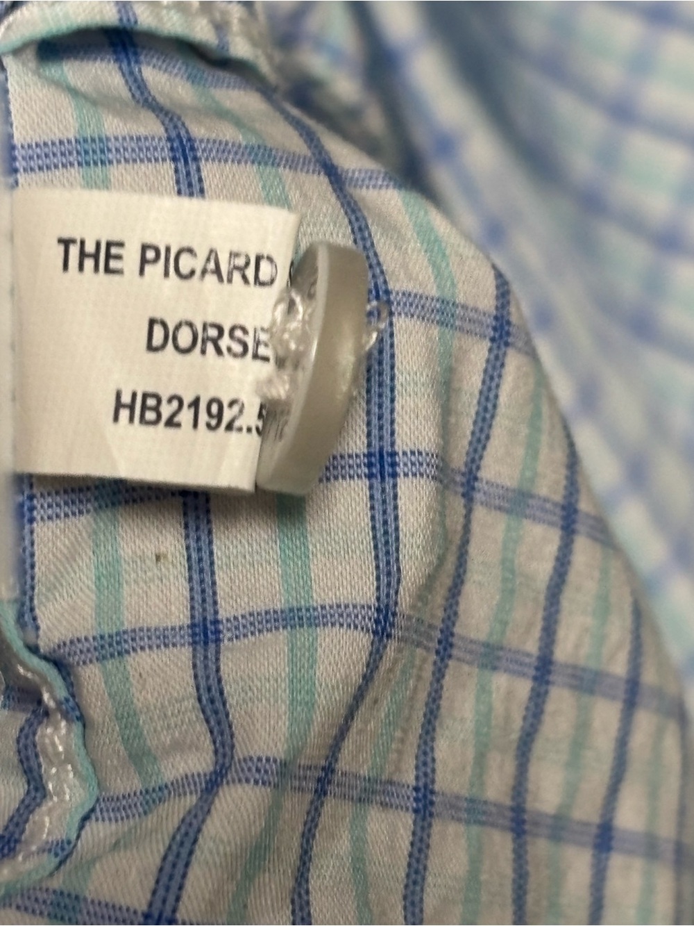 Holderness & Bourne Shirt Mens XL Blue Plaid Tailored Fit Picard Stretch - Picture 16 of 16